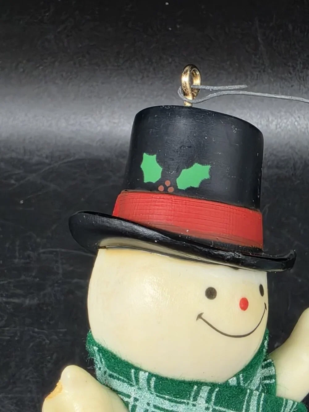 Vintage Skating Snowman Christmas Ornament Tree Trimmer Collection 1970s Kitschy